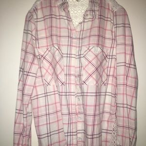 Pink Plaid Top